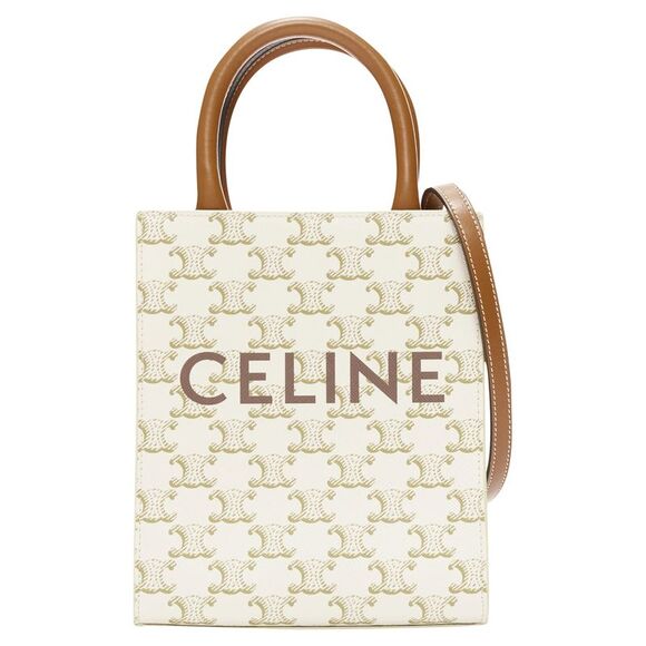 Celine Vertical Cabas logo monogram mini crossbody tote bag - Picture 1 of 6